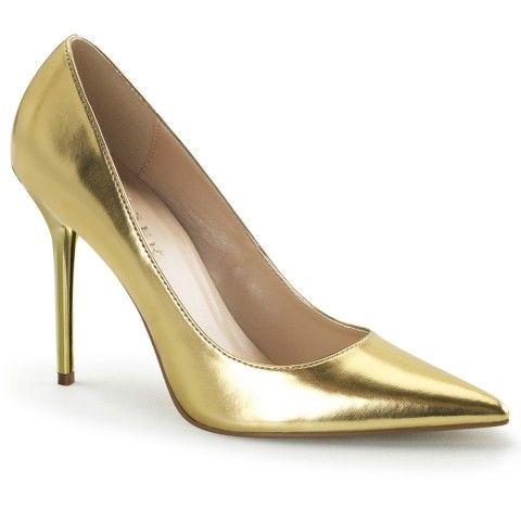 Zapatos de salón dorados con tacón de aguja - ¡DESDE LA TALLA 35 HASTA LA 46! - Pleaser Classique-20