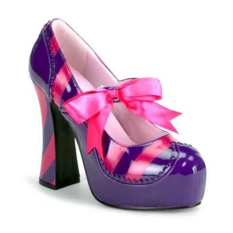 Zapatos violetas con rayas y lacito rosa - Funtasma Kitty-32