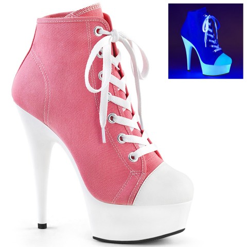 Botines sneakers rosas con plataforma reflectante - Delight-600sk-02