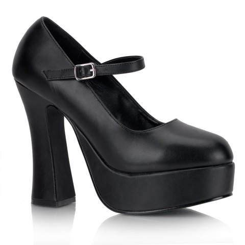 Zapatos negros de piel vegana con plataforma y tacón ancho - DISPONIBLES HASTA LA TALLA 46 -Demonia Dolly-50