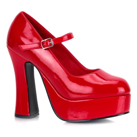 Zapatos rojos de charol con plataforma y tacón ancho - DISPONIBLES HASTA LA TALLA 46 - Demonia Dolly-50