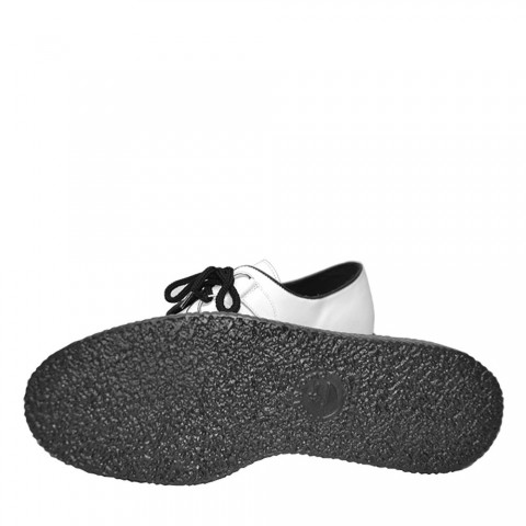 Zapatos Creepers Steelground unisex blancos con cordones