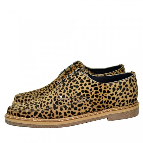 Zapatos Creepers Steelground unisex de leopardo y suela plana