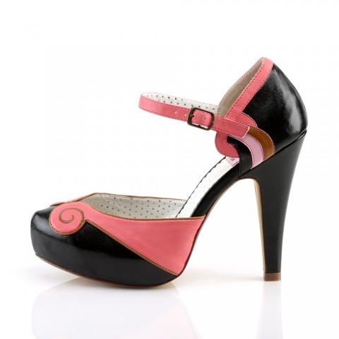 Zapatos Pin up Couture d'Orsay bicolor rosa y negro - Bettie-17