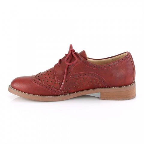Zapatos Pin up Couture de estilo Oxford en marrón rojizo - Hepburn-26