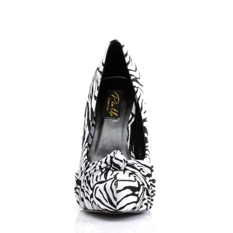 Zapatos Pin Up Couture Pump en estampado cebra con nudo - Safari-06