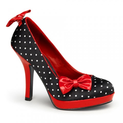 Zapatos Pin up Couture de lunares con lacitos rojos de quitar y poner - Secret-12